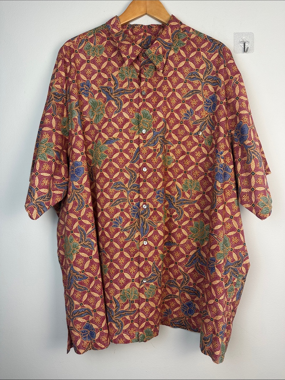 Tori Richard Vintage Hawaiian Button Down Camp Shirt Short Sleeve 4XL Cotton USA